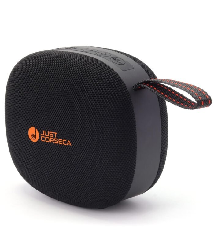 JUST CORSECA Seagle Wireless Speaker | 30W Power (2x15W) | Bluetooth 5.3 | 30 Hours Playtime | TWS Stereo | USB, TF, BT & FM Playback | Splash Proof | 2400mAh Battery (Black)