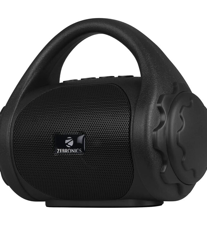 Zebronics ZEB-COUNTY 3W Wireless Bluetooth Portable Speaker With Supporting Carry Handle, USB, SD Card, AUX, FM & Call Function. (Black)