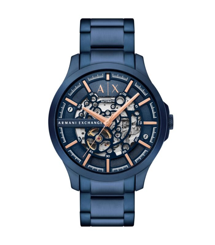 Stainless Steel Analog Blue Dial Men's Watch-AX2457