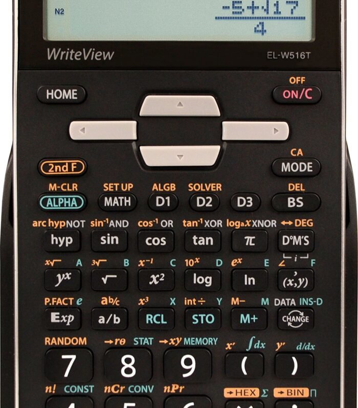 Sharp Calculators EL-W516TBSL Advanced Scientific Calculator with WriteView 4 Line Display & Solar Power
